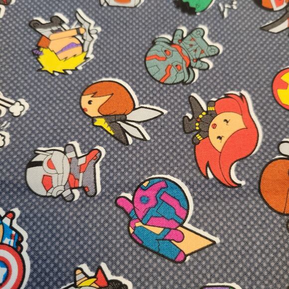 Marvel Team Impact Fabric 1 Yd x 44" Avengers Superhero Cotton Springs Blue - Picture 16 of 16